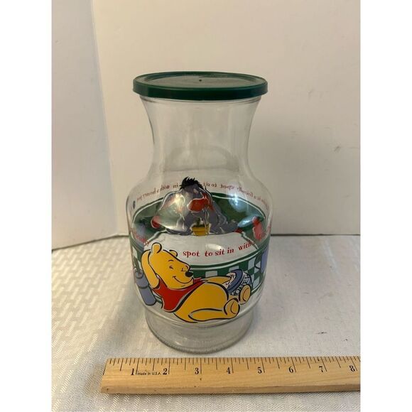 Disney Juice glass jug container Pooh Eeyore "A Garden is a friendly spot to sit - Picture 3 of 6